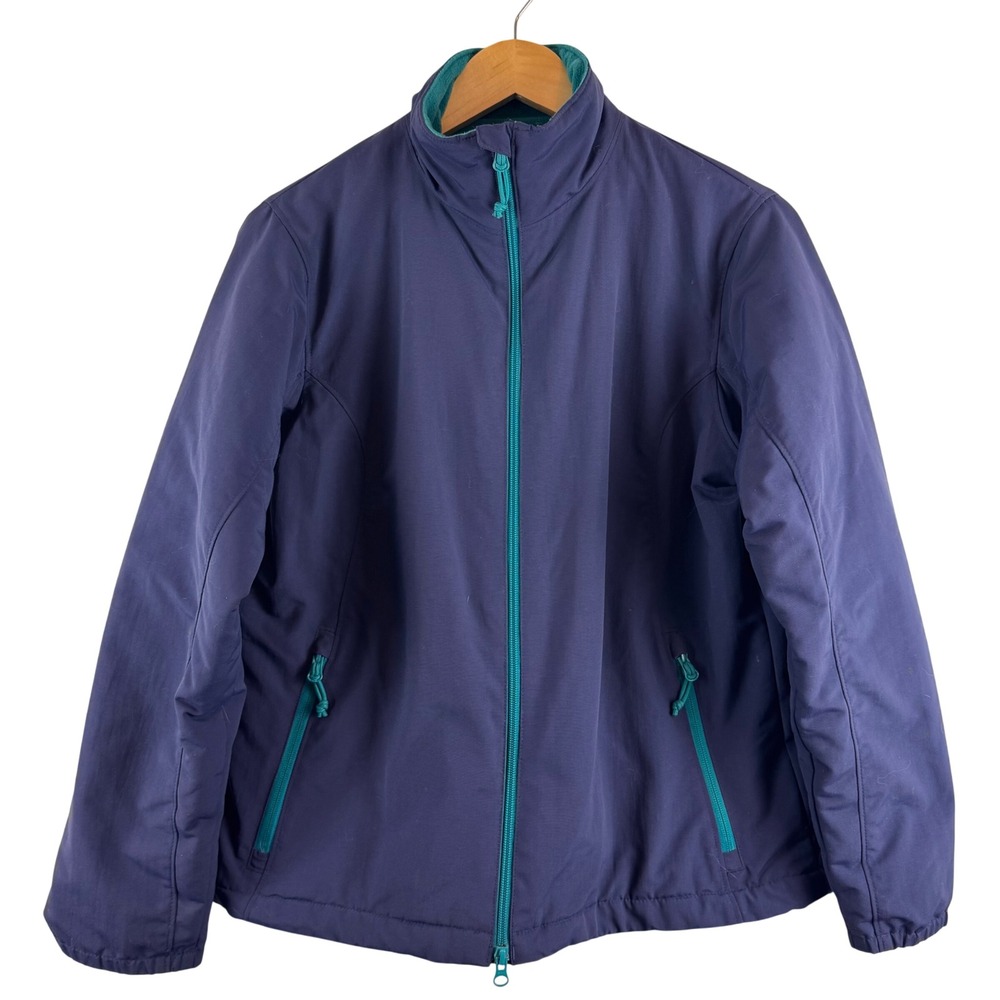 Duluth Trading Co Grab Jacket Women Medium‎ Purple Teal Fleece Lined Zip